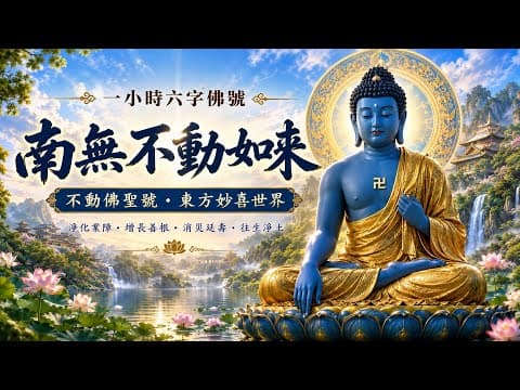 南無不動如來》一小時六字佛號｜不動佛聖號｜東方妙喜世界｜莊嚴念佛共修